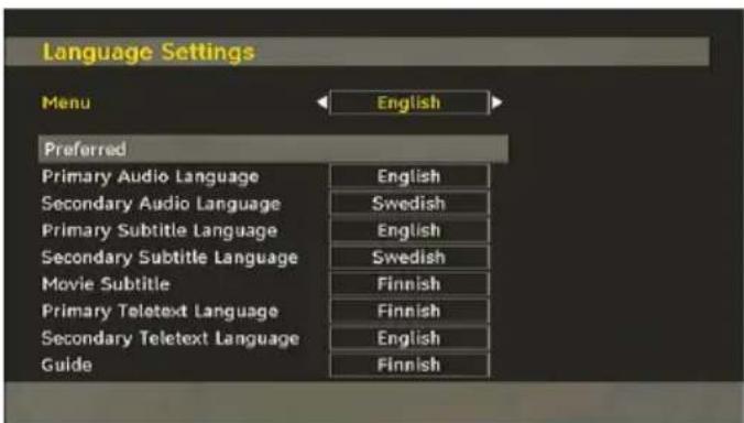 TELEFUNKEN TFX1646D857U - Language Settings - 1