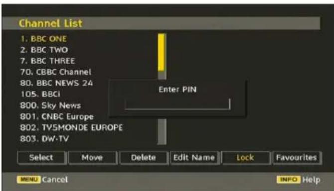 TELEFUNKEN TFX1646D857U - Adding Locks to Channels - 1