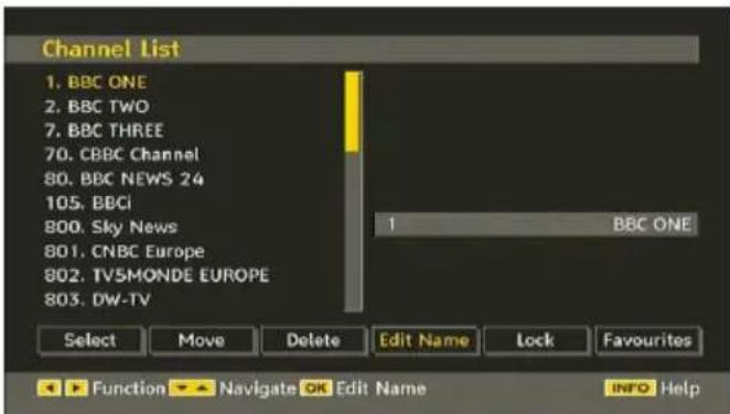 TELEFUNKEN TFX1646D857U - Renaming Channels - 1