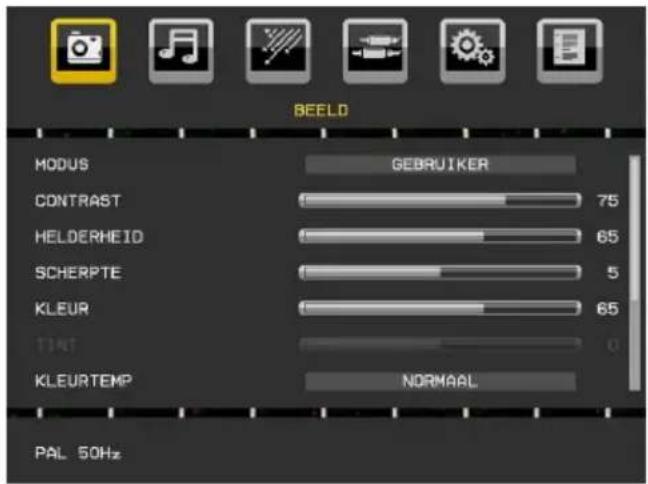 TELEFUNKEN TFX1646D857U - Analoge TV-menusystem Beeldmenu - 1