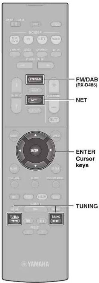 YAMAHA YHT5950U - Listening to FM/AM radio (RX-V485/HTR-4072) - 4