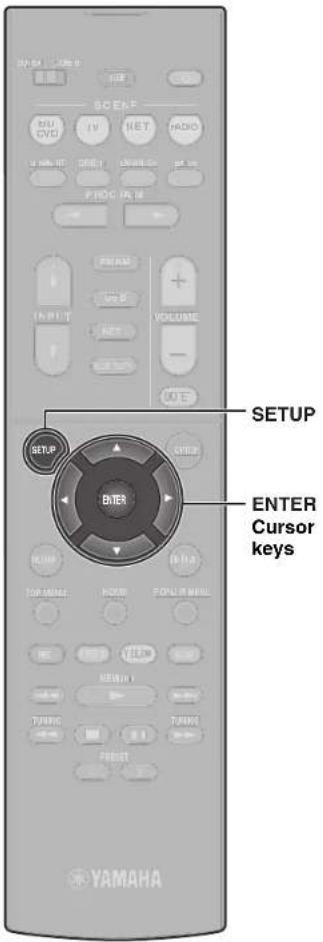 YAMAHA YHT5950U - Basic operation of the Option menu - 2