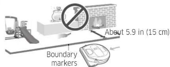 SAMSUNG Powerbot R7065 - About the boundary markers - 3