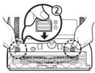 SAMSUNG Powerbot R7065 - Limpieza del cepillo y de la herramienta de activacion automatica - 8