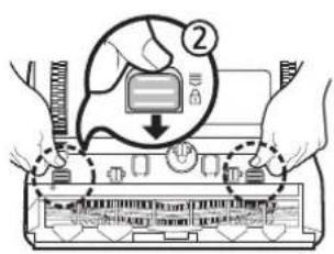 SAMSUNG Powerbot R7065 - Nettoyage de la brosse et du volet obturateur automatique - 2