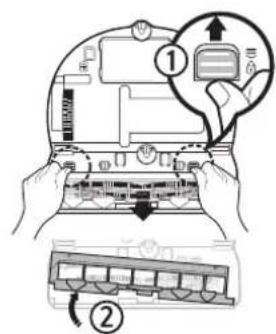 SAMSUNG Powerbot R7065 - Cleaning the brush and Auto shutter tool - 1