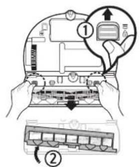 SAMSUNG Powerbot R7065 - Limpieza del cepillo y de la herramienta de activacion automatica - 1