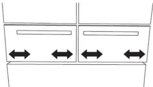 WHIRLPOOL WRV986FDEM - Step 2 - Adjust the Drawing Fronts Side-to-Side - 1