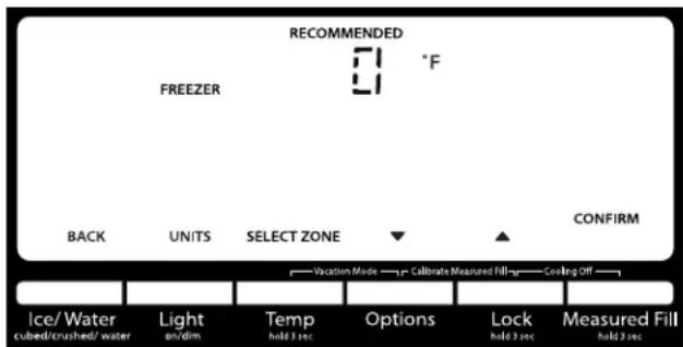 WHIRLPOOL WRV986FDEM - View Temperature Set Points - 2