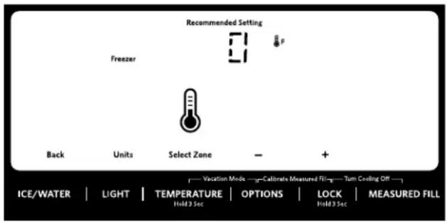 WHIRLPOOL WRV986FDEM - como ver los+puntos deajuste de temperatura - 2