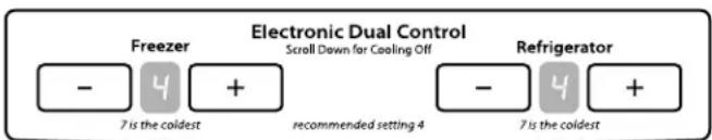 WHIRLPOOL WRB329DMBM - Recommended Setting "4" - 1