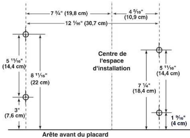 WHIRLPOOL WMC10007AB - Marquage de l'emplacement/ perçage des trous - 1
