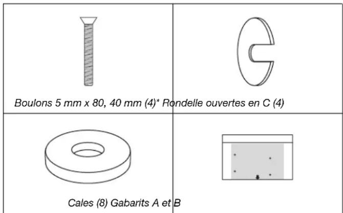 WHIRLPOOL WMC10007AB - Pièces fournies (non illustrées à l'échelle) - 1