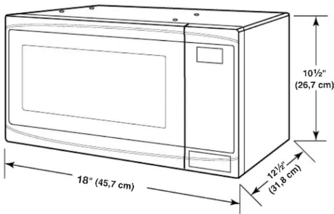 WHIRLPOOL WMC10007AB - Dimensions du produit - 1