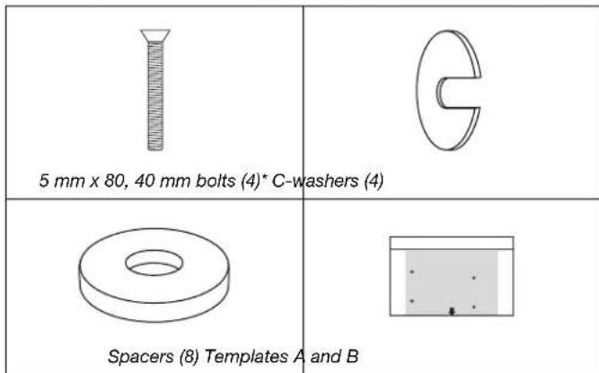 WHIRLPOOL WMC10007AB - Parts Supplied (not shown to scale) - 1