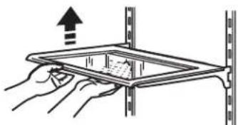 KITCHENAID KBSD608ESS - To remove and replace a shelf/frame: - 1