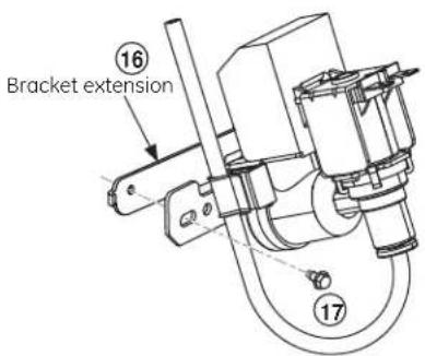 GE IM4D - ATTACH THE BRACKET EXTENSION TO THE WATER VALVE - 1