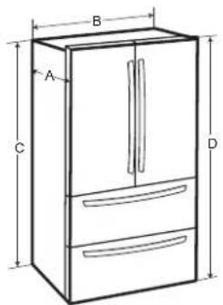 LG LRMVC2306D - Dimensions and Clearances - 1