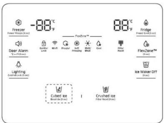 SAMSUNG RF28K9070SR - Activating and deactivating Override mode - 1