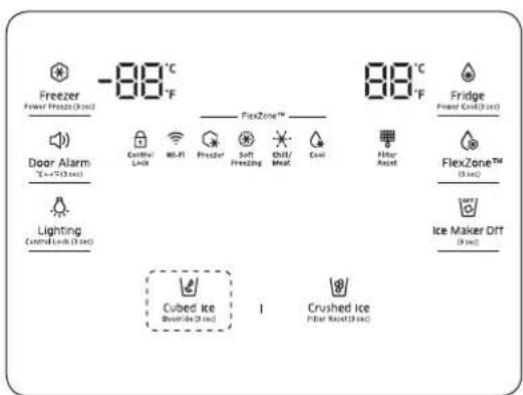 SAMSUNG RF28K9070SG - Activating and deactivating Override mode - 1