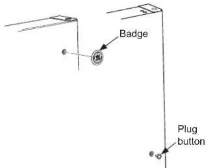 GE GTS19KSNRSS - BADGE AND PLUG BUTTON INSTALLATION - 1