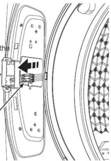 GE GFW850SSNWW - REMOVE THE TERMINAL HOLDER AND DISCONNECT THE PIN CONNECTOR FROM WASHER - 1