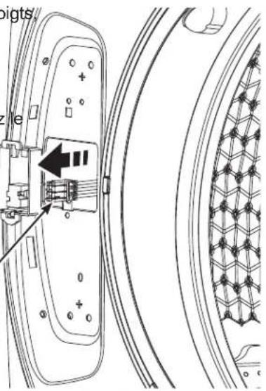 GE GFW850SSNWW - RETIREZ LE SUPPORT DE BORNIER ET DÉBRANCHEZ LE CONNECTEUR À BROCHES DE LA LAVEUSE - 1