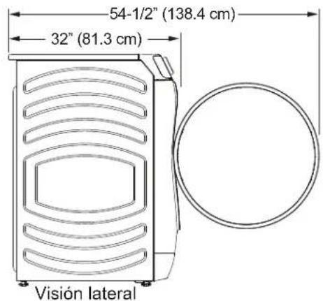 GE GFW850SSNWW - DIMENSIONES DE LA LAVADORA - 2