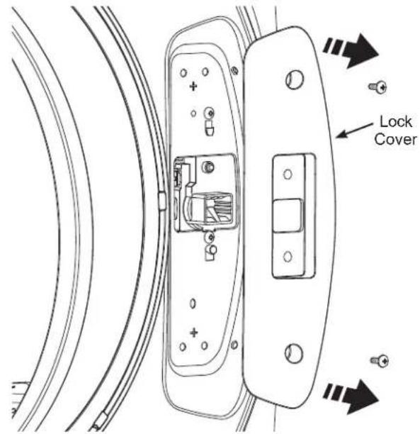 GE GFW850SSNWW - 7REMOVE LOCK ASSEMBLY AND INSTALL ON OPPOSITE SIDE OF WASHER - 1