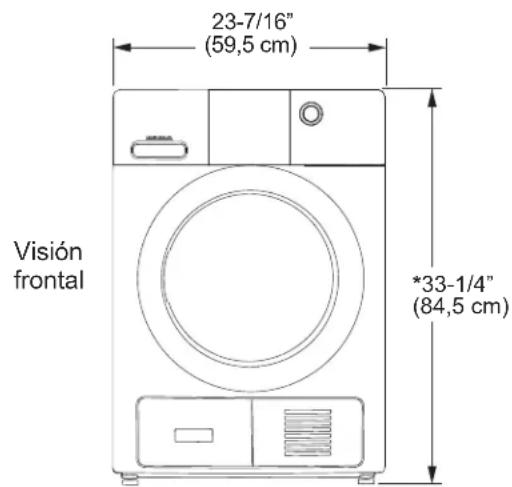 GE GFT14ESSMWW - DIMENSIONES DE LA SECADEORA - 1