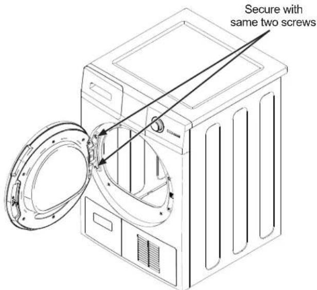 GE GFT14ESSMWW - ROTATE AND REPLACE THE HINGE/DOOR ASSEMBLY - 1