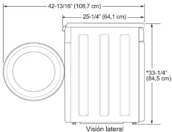 GE GFT14ESSMWW - DIMENSIONES DE LA SECADEORA - 2