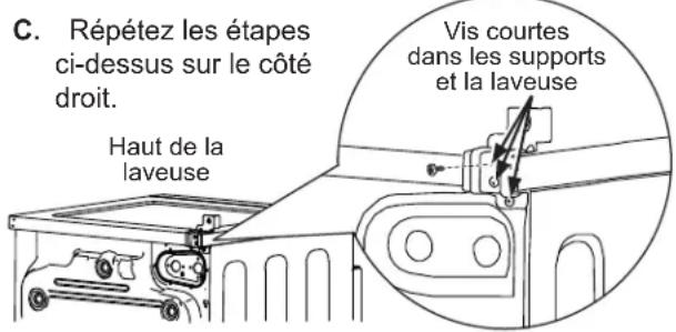 GE GFT14ESSMWW - INSTALLLEZ LE SUPPORT SUR LA LAVEUSE - 1