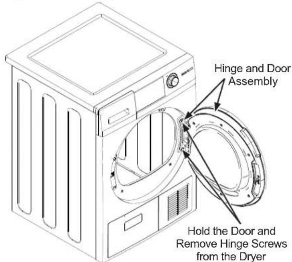 GE GFT14ESSMWW - REMOVE THE DOOR ASSEMBLY - 1