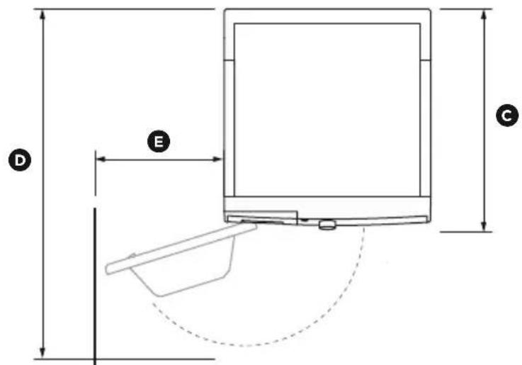 Fisher & Paykel WH2424F1 - Product dimensions - 2