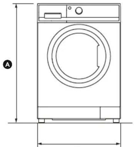 Fisher & Paykel WH2424F1 - Product dimensions - 1