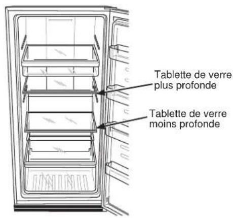 GE FUF17DLRWW - Tablette en verre réglables - 1