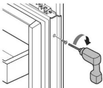 Dacor DRR24980RAP - Fixation du panneau sur la porte - 4
