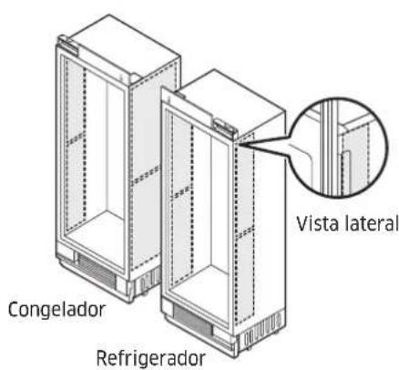 Dacor Modernist DRR30980RAP - Cuando el congelador está en el lado izquierdo. - 2
