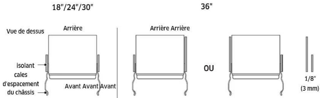 Dacor Modernist DRR30980RAP - Fixation des isolants sur le côté du congélateur ou du réfrigérateur - installation d'un seul appareil - 1