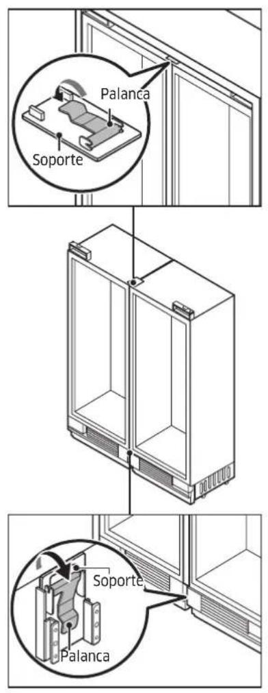 Dacor Modernist DRR30980RAP - Colocacion de las dos palancas - 1