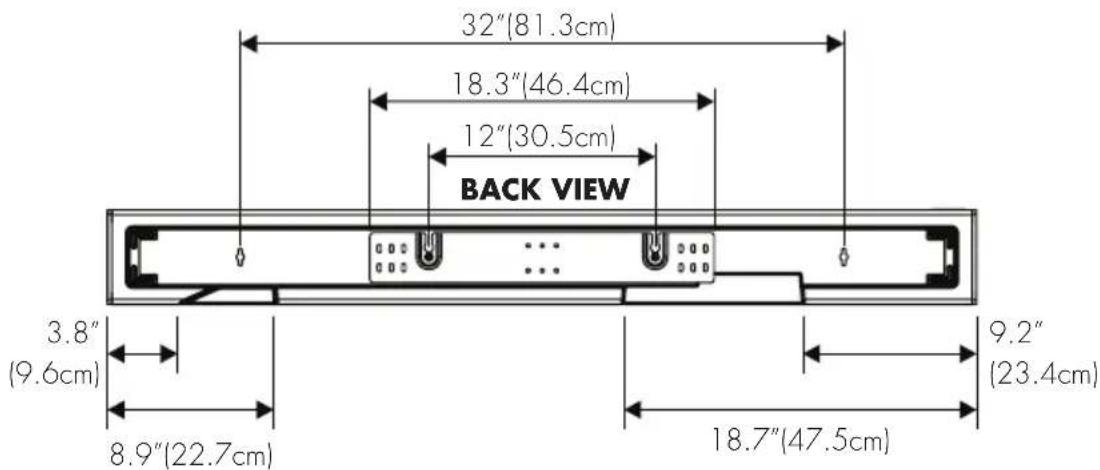 Martin Logan Cadence & Verse - DIMENSIONAL DRAWINGS WALL MOUNT CONFIGURATION - 2