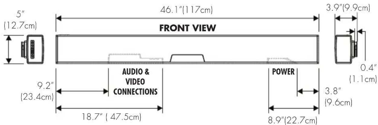 Martin Logan Cadence & Verse - DIMENSIONAL DRAWINGS WALL MOUNT CONFIGURATION - 1