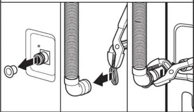 MAYTAG MVW7232HW - Fixation du tuyau de vidange à l'orifice de vidange - 1