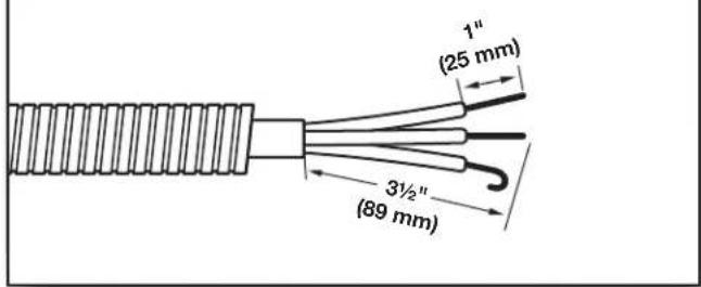 MAYTAG MGD7230HC - Prepare el cable de 3 hilos para la conexión directa - 1