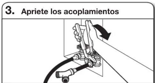 MAYTAG MGD7230HC - CONECTE LAS MANGUERAS DE ENTRADA - 3