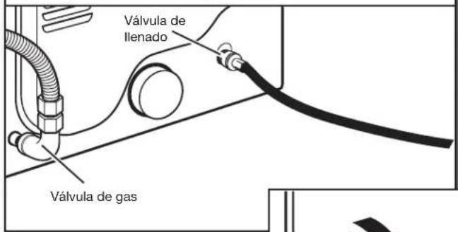 MAYTAG MGD7230HC - Sujete la manguera larga a la valvula de llenado de la secadora y apriete el acoplamento - 1
