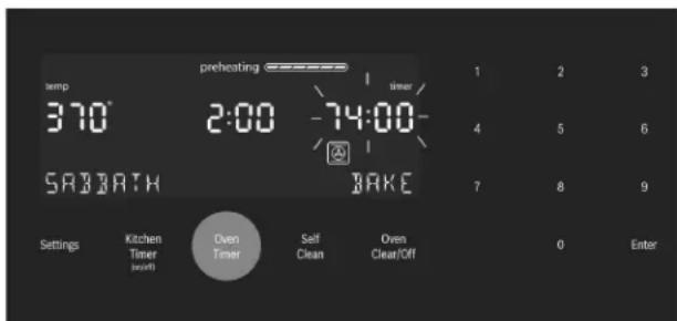 BOSCH HDI8056U - To set the Sabbath Mode: - 2