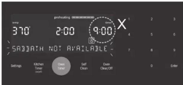 BOSCH HDI8056U - Pour régler le mode Shabbat : - 1