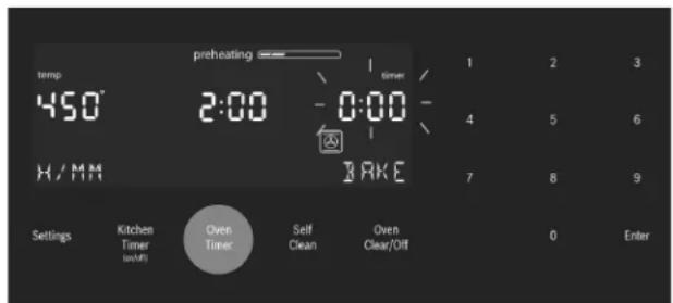 BOSCH HDI8056U - To set an oven timer: - 1